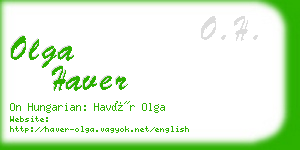 olga haver business card